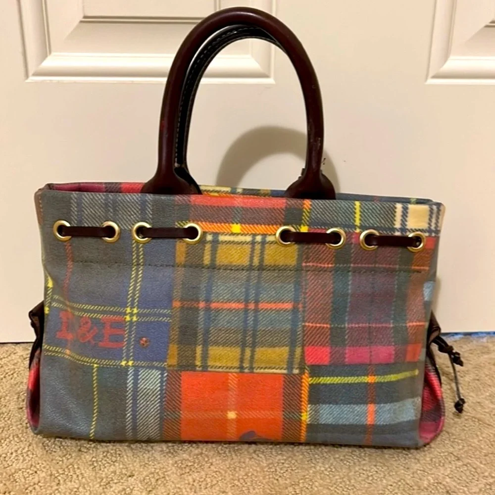 DOONEY & BURKE Plaid Tartan Handbag and Wallet Set - Multicolor, EUC